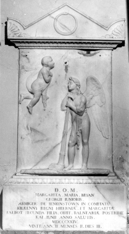 monumento funebre - a lastra - bottega laziale (sec. XIX)