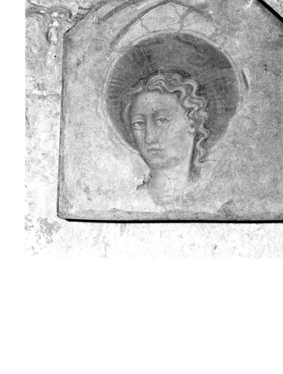 San Giovanni Evangelista (dipinto, frammento) - ambito laziale (sec. XIV)