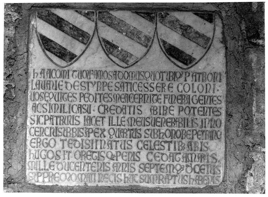 lapide commemorativa - ambito viterbese (sec. XIII)