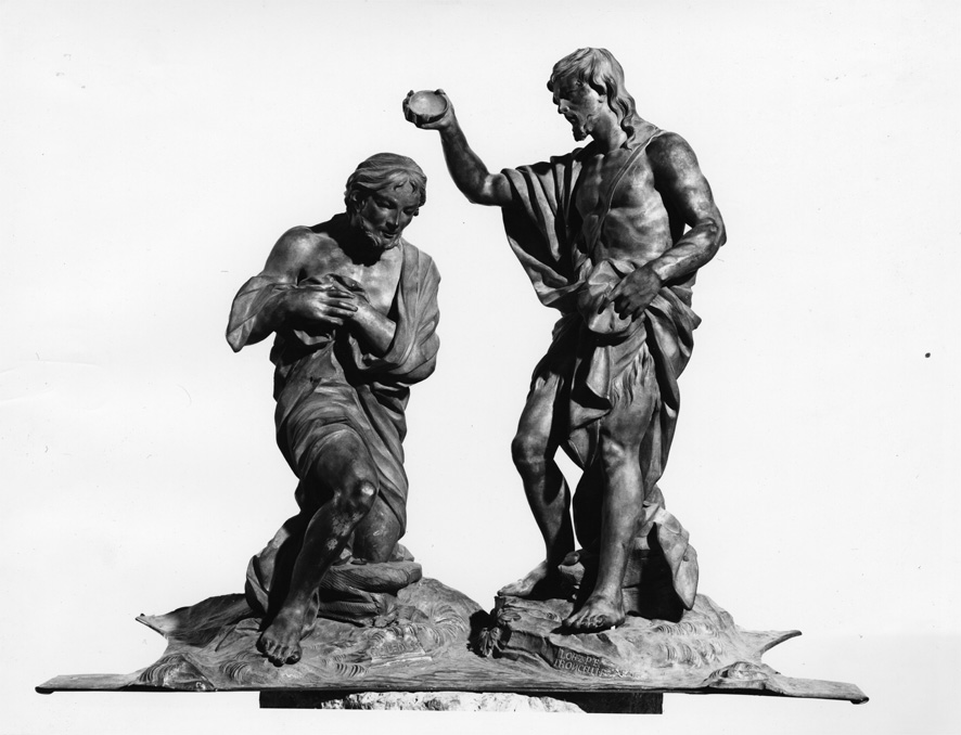 battesimo di Cristo (gruppo scultoreo) di Ledo Giovanni, Petroncelli Lorenzo (metà sec. XVIII)
