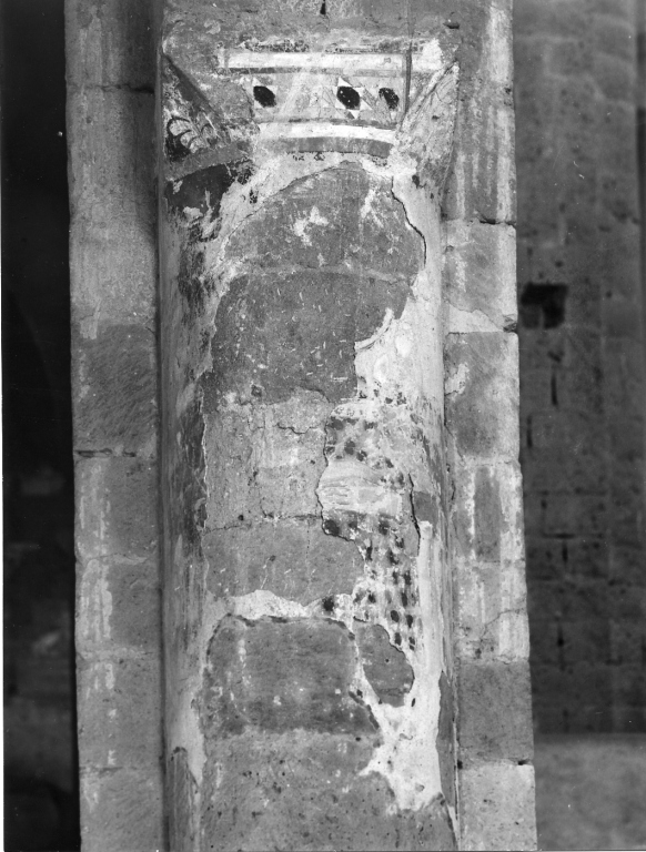 dipinto, frammento - ambito laziale (secc. XII/ XIII)