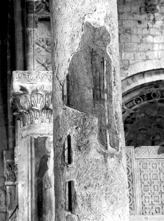 dipinto, frammento - ambito laziale (sec. XII)