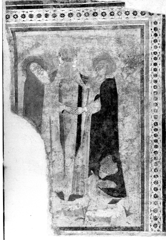 due santi (dipinto, frammento) - ambito tosco laziale (sec. XIV)
