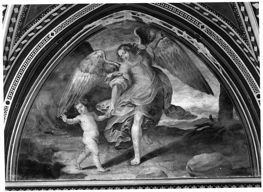 angelo custode (dipinto) di Manente Vincenzo (attribuito) (sec. XVII)