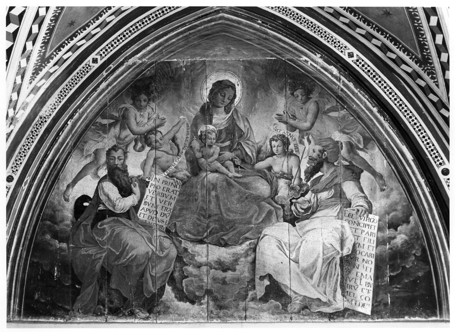 Madonna con Bambino e Santi (dipinto) - ambito italiano (seconda metà sec. XVII)
