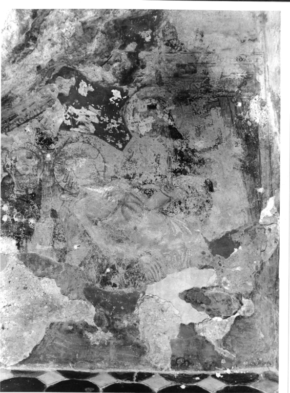 deposizione di Cristo dalla croce con San Benedetto (dipinto) di Stamatico Greco (sec. XV)