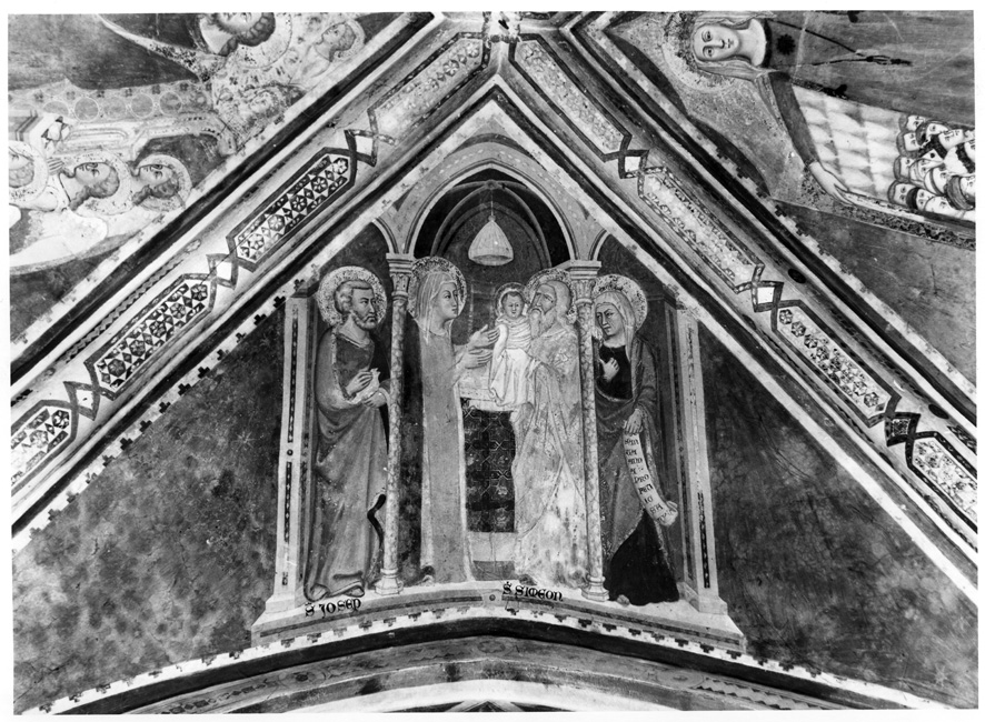 presentazione di Gesù al tempio (dipinto, complesso decorativo) di Maestro del Sacro Speco (sec. XIV)