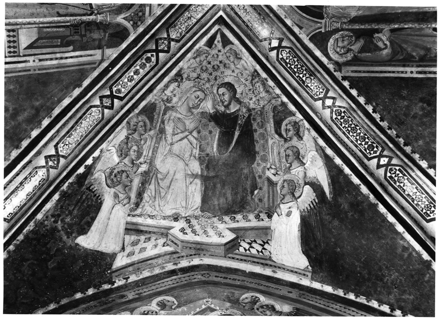 incoronazione di Maria Vergine (dipinto, complesso decorativo) di Maestro del Sacro Speco (sec. XIV)