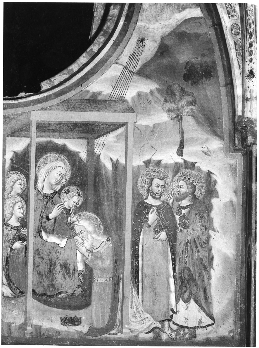 adorazione dei Re Magi (dipinto, complesso decorativo) di Maestro del Sacro Speco (sec. XIV)