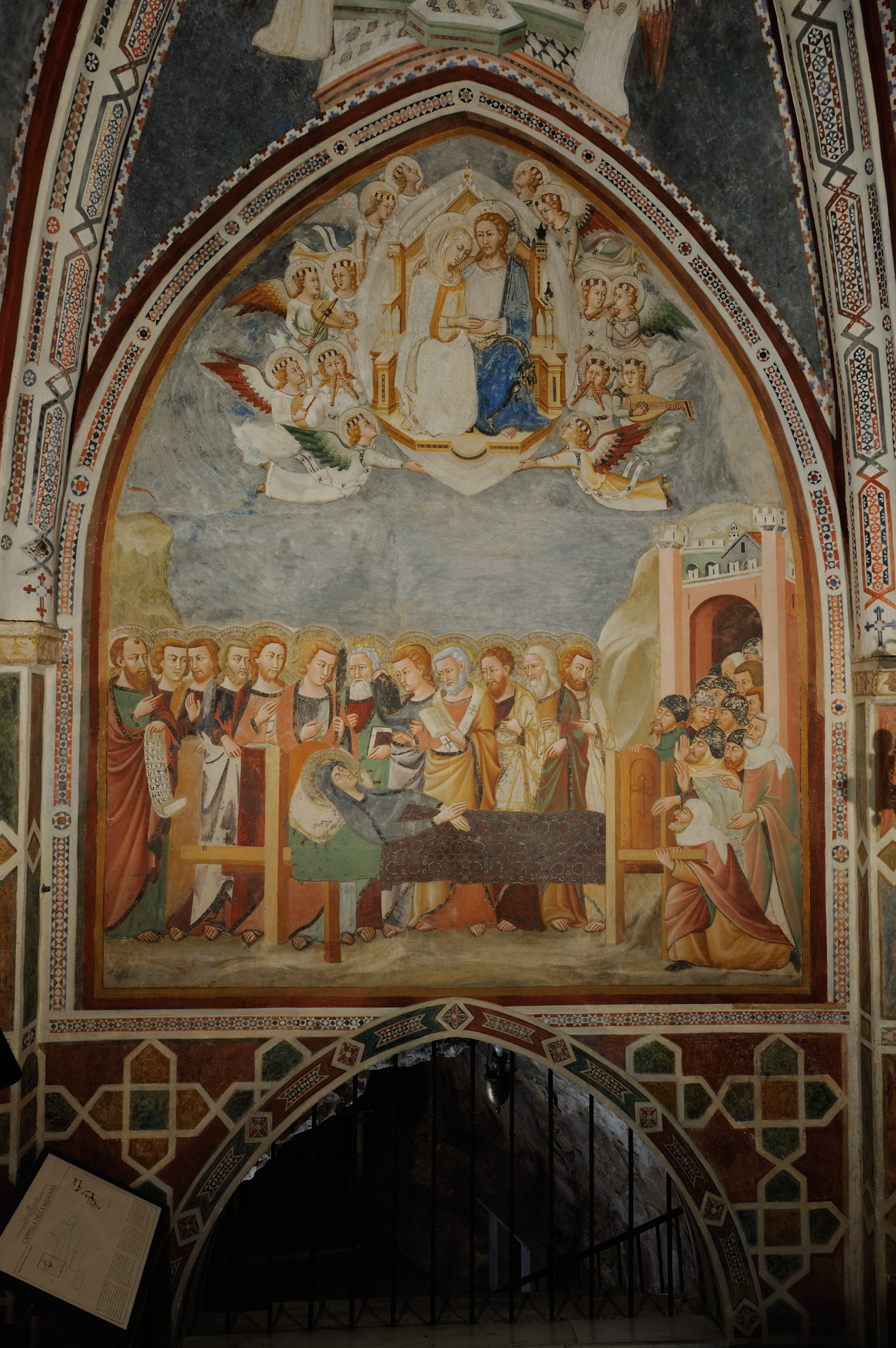 transito della Madonna (dipinto, complesso decorativo) di Maestro del Sacro Speco (sec. XIV)