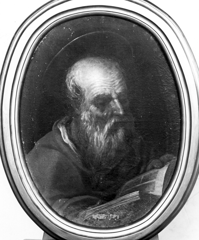 Santo in lettura (dipinto) - ambito laziale (sec. XVII)