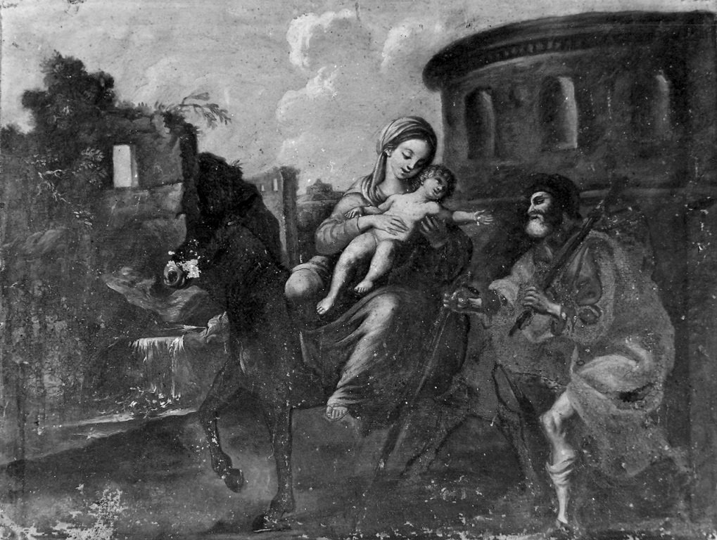 fuga in Egitto (dipinto) - ambito laziale (sec. XVII)
