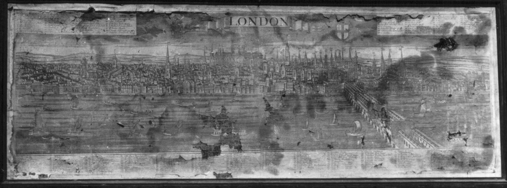 London, veduta di Londra (stampa) di Probst Johann Balthasar (metà sec. XVIII)