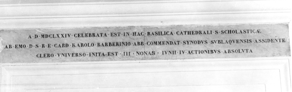 lapide commemorativa - ambito laziale (sec. XVII)