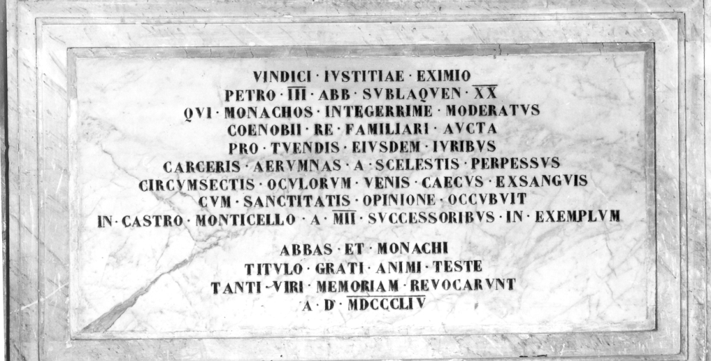 lapide - ambito laziale (sec. XIX)