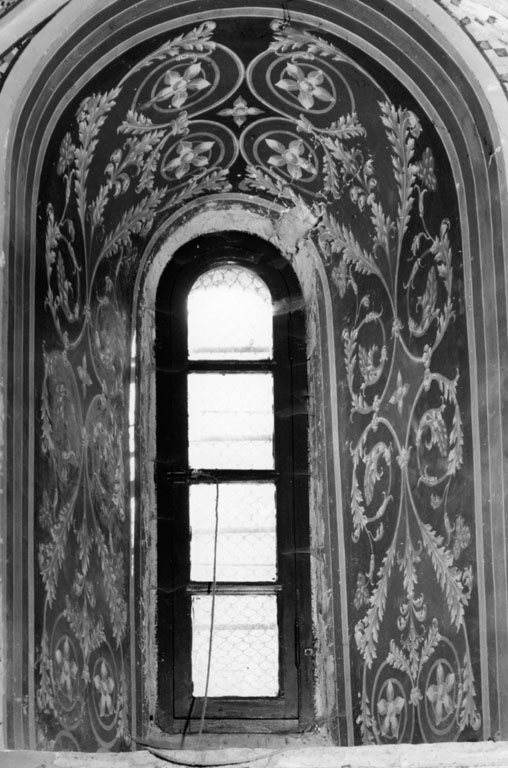 Motivo decorativo floreale (dipinto) - ambito umbro (sec. XV)