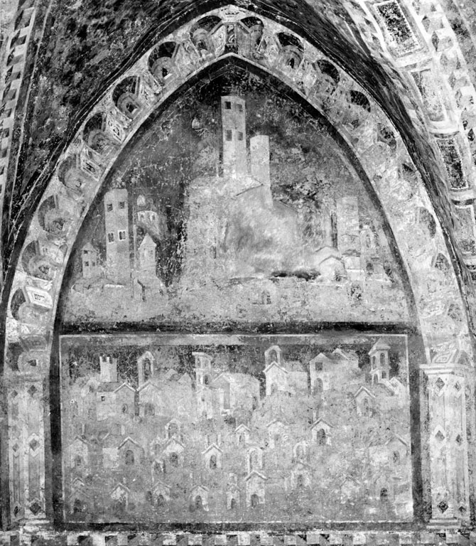 I paesi di Ponza e Cervara posti sotto il dominio dell'Abbazia di Santa Scolastica (dipinto) - scuola romana (sec. XIV)