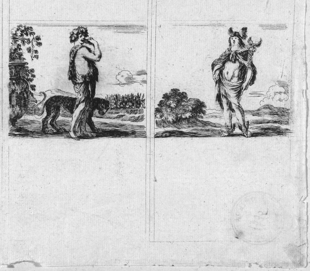 scene mitologiche (stampa smarginata, serie) di Della Bella Stefano (sec. XVII)