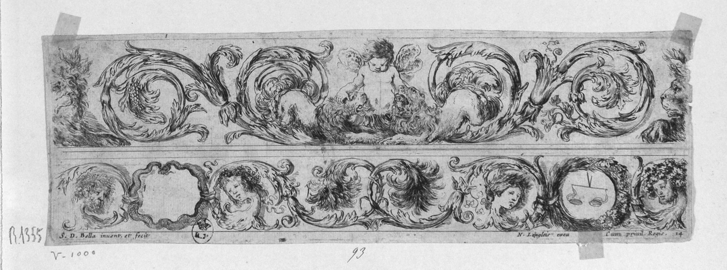 due fregi (stampa smarginata, serie) di Della Bella Stefano (sec. XVII)