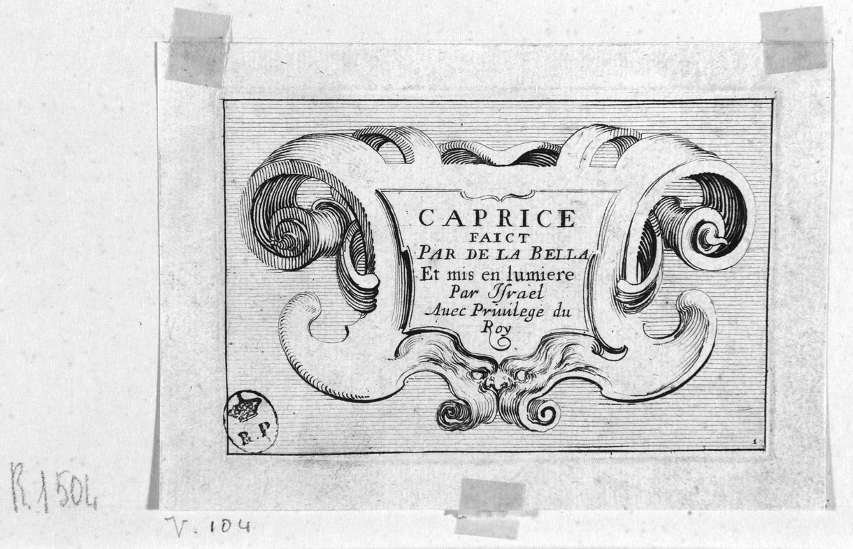 Caprice, frontespizio (stampa, serie) di Della Bella Stefano (sec. XVII)