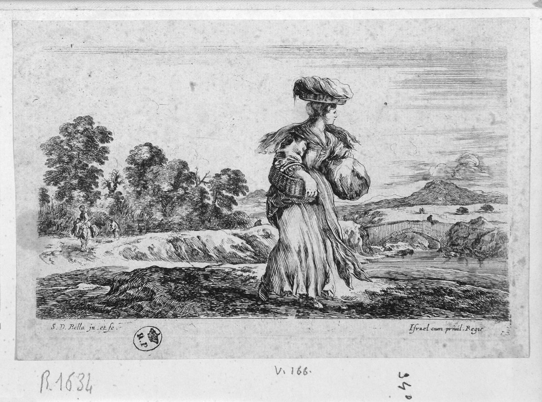 contadina (stampa, serie) di Della Bella Stefano (sec. XVII)
