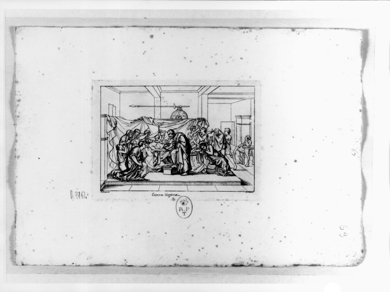 Estrema Unzione (stampa, serie) di Ferrero Giovanni Francesco, Poussin Nicolas (sec. XIX)
