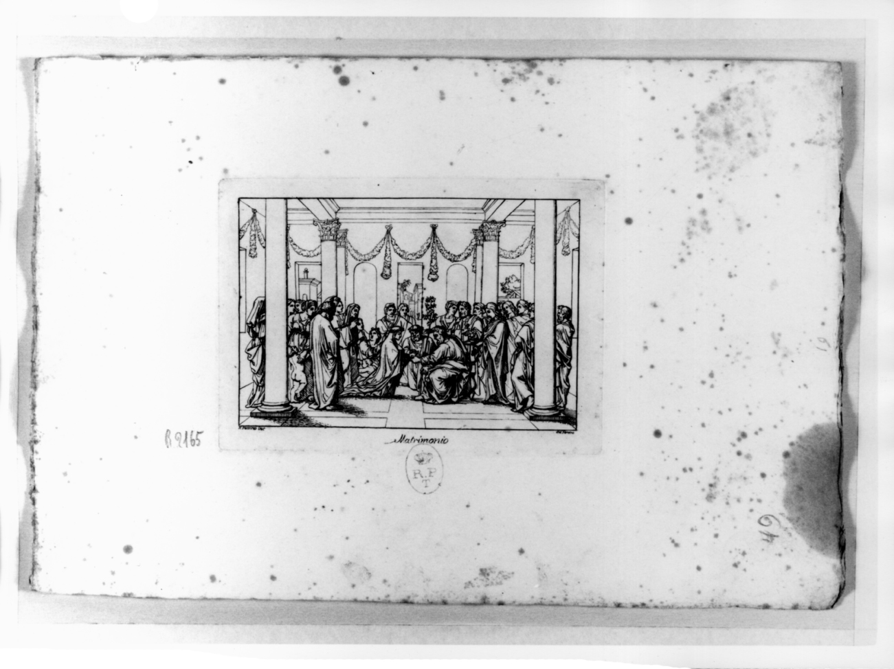 matrimonio (stampa, serie) di Ferrero Giovanni Francesco, Poussin Nicolas (sec. XIX)