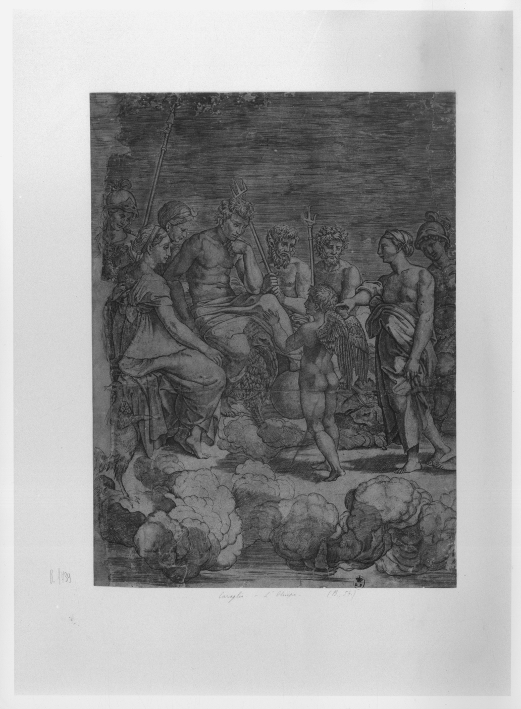concilio degli dei (stampa) di Caraglio Gian Giacomo (sec. XVI)