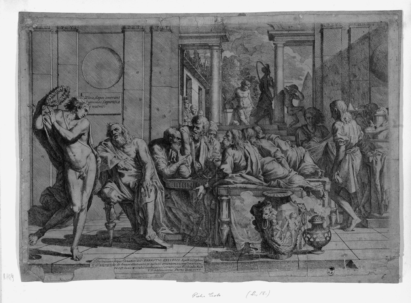 simposio di Platone (stampa smarginata) di Testa Pietro (sec. XVII)