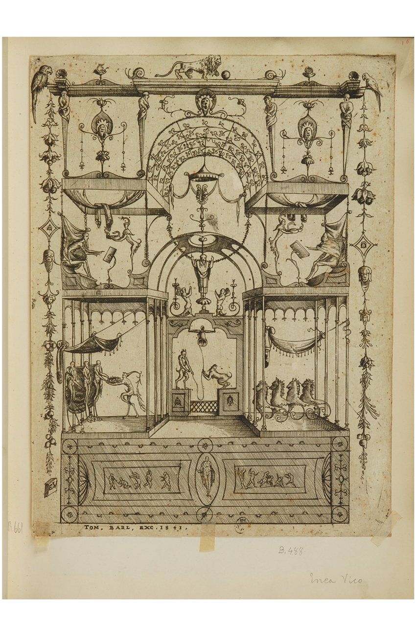 grottesche (stampa smarginata) di Vico Enea (secondo quarto sec. XVI)