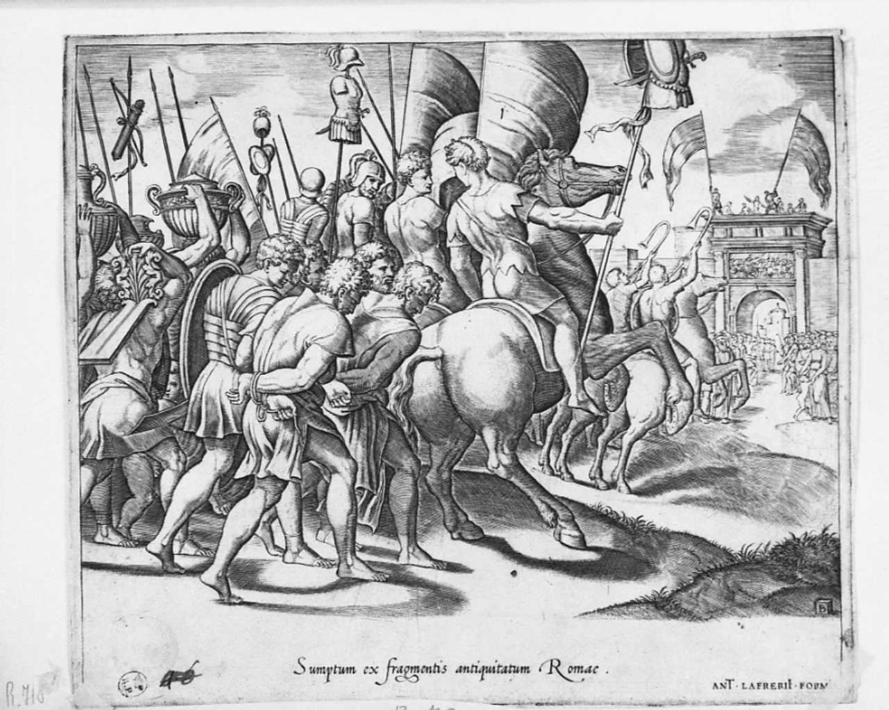 trionfo di Scipione (stampa smarginata) di Daddi Bernardo detto il Maestro del Dado (sec. XVI)
