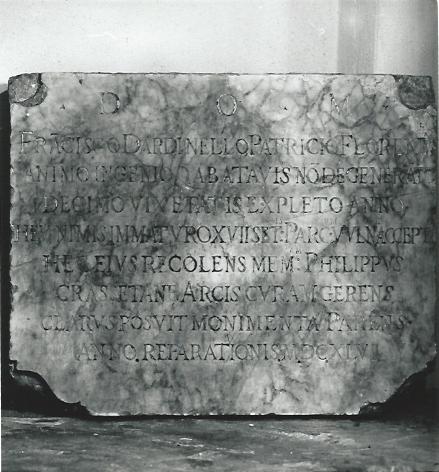 lapide marmorea con epigrafe, opera isolata - ambito senese (prima metà XVII)
