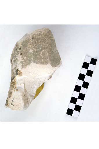 COLLO DI STELE/frammento - produzione daunia (secc. VII/ V a.C)