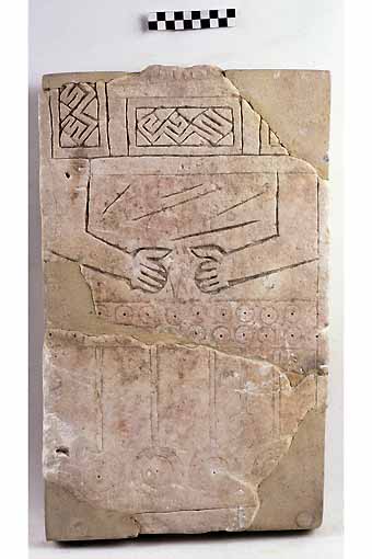 STELE, Nava, tipo III - produzione daunia (meta' sec. VI a.C)
