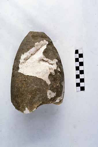 TESTA DI STELE, Nava, teste aniconiche, tipo I - produzione daunia (secc. VII/ V a.C)