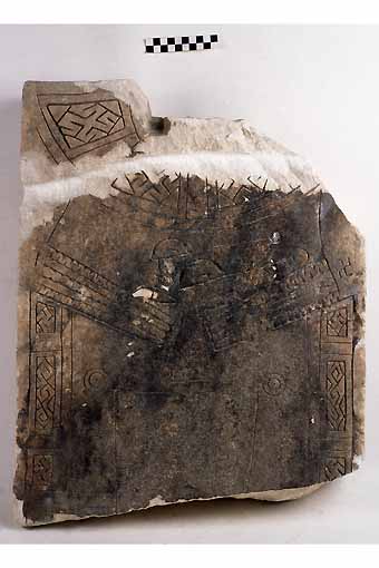 STELE, Nava, tipo III - produzione daunia (meta' sec. VI a.C)