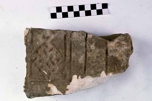 STELE/frammento - produzione daunia (sec. VII a.C)