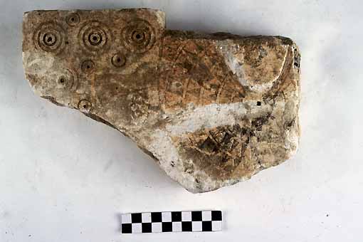 STELE/frammento - produzione daunia (sec. VII a.C)