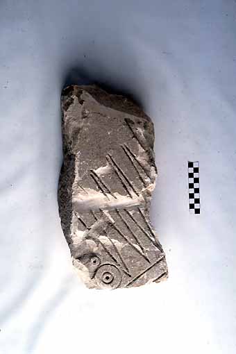 STELE/frammento - produzione daunia (sec. VII a.C)