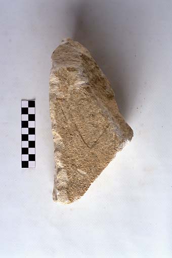 STELE/frammento - produzione daunia (sec. VII a.C)