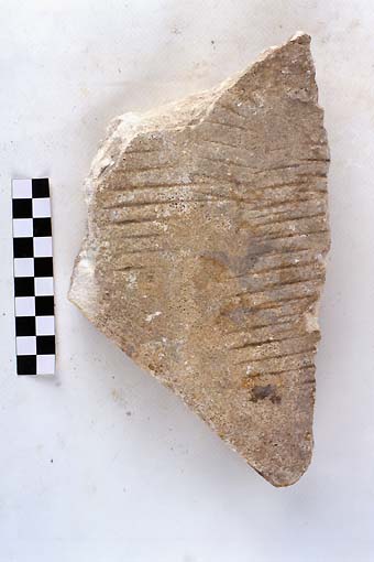 STELE/frammento - produzione daunia (sec. VII a.C)