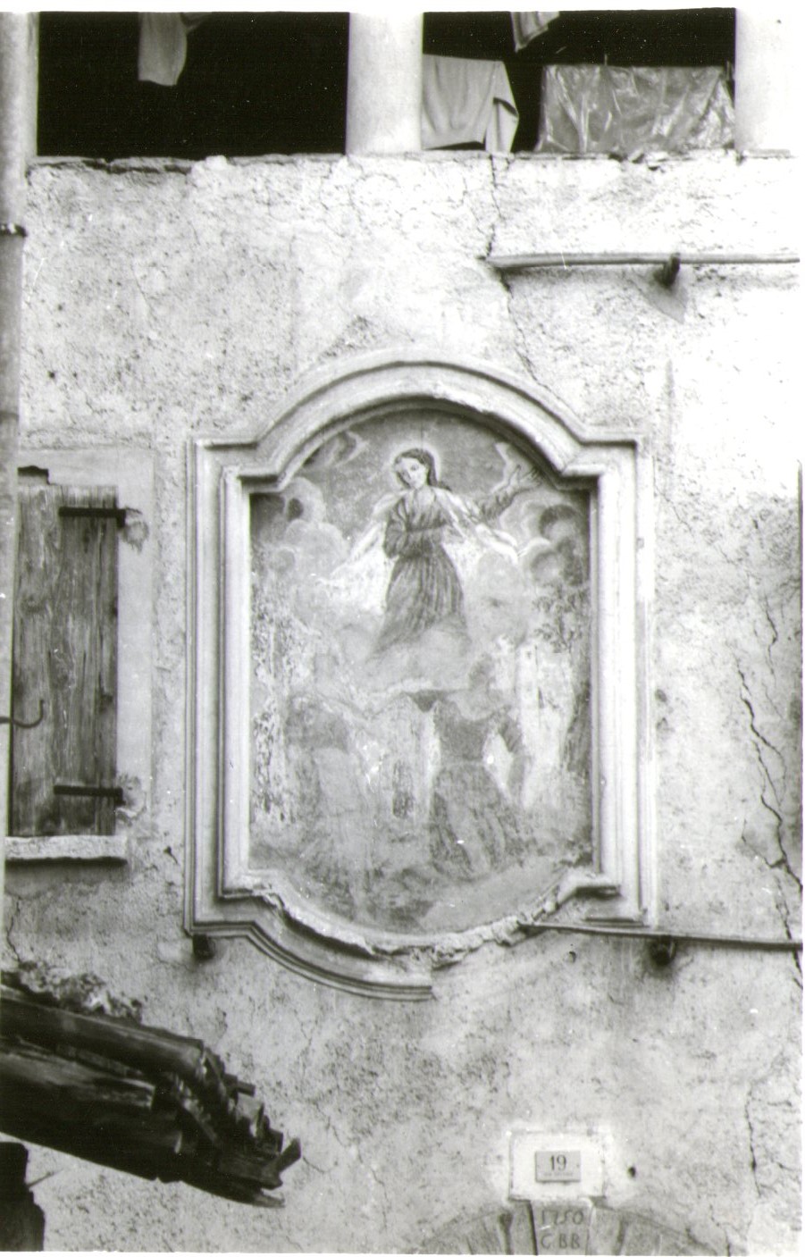 Apparizione mariana (dipinto murale, opera isolata) - N.R (XVIII)