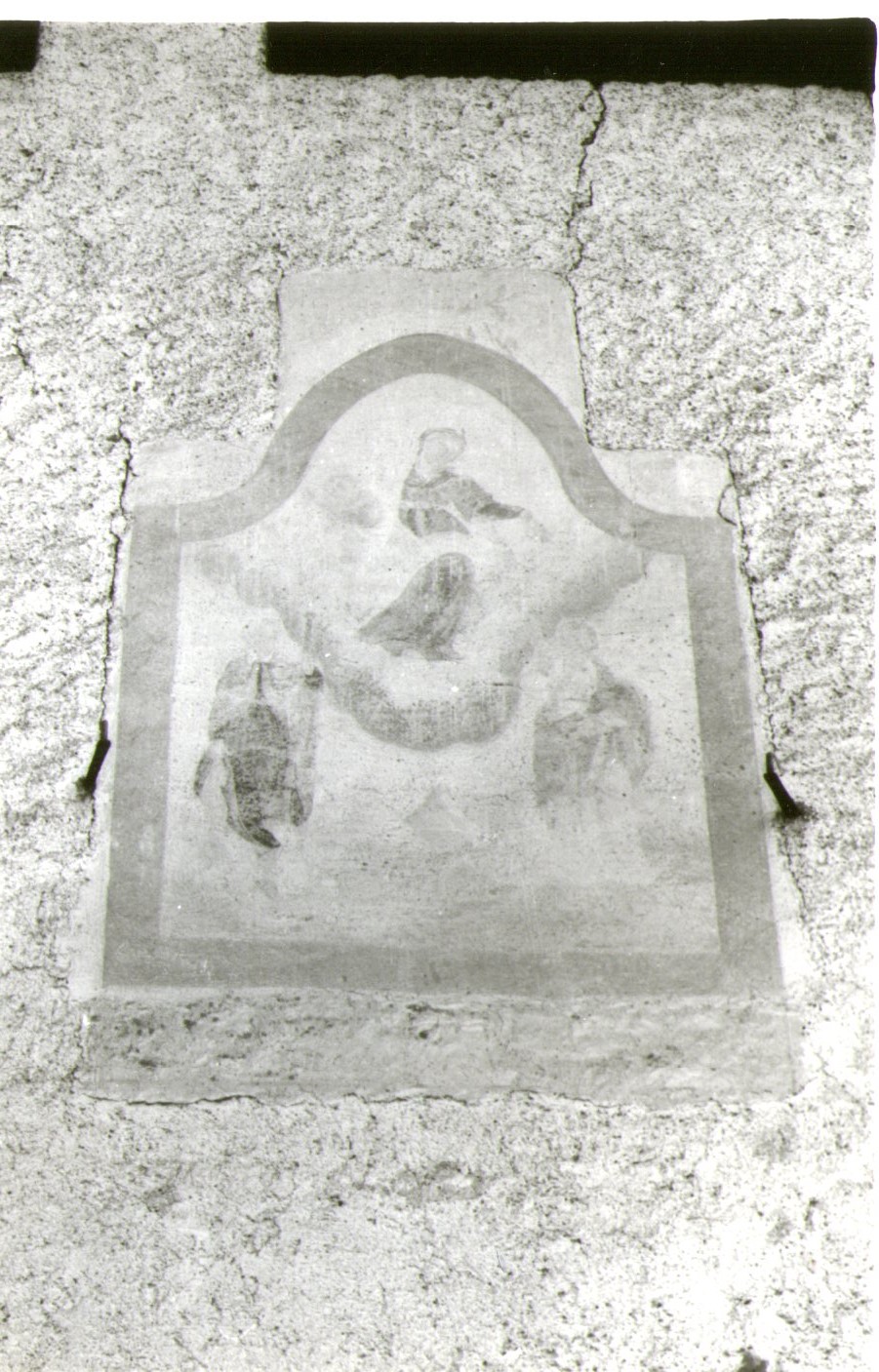 Vergine e due Santi (dipinto murale, opera isolata) - N.R (seconda metà XIX)