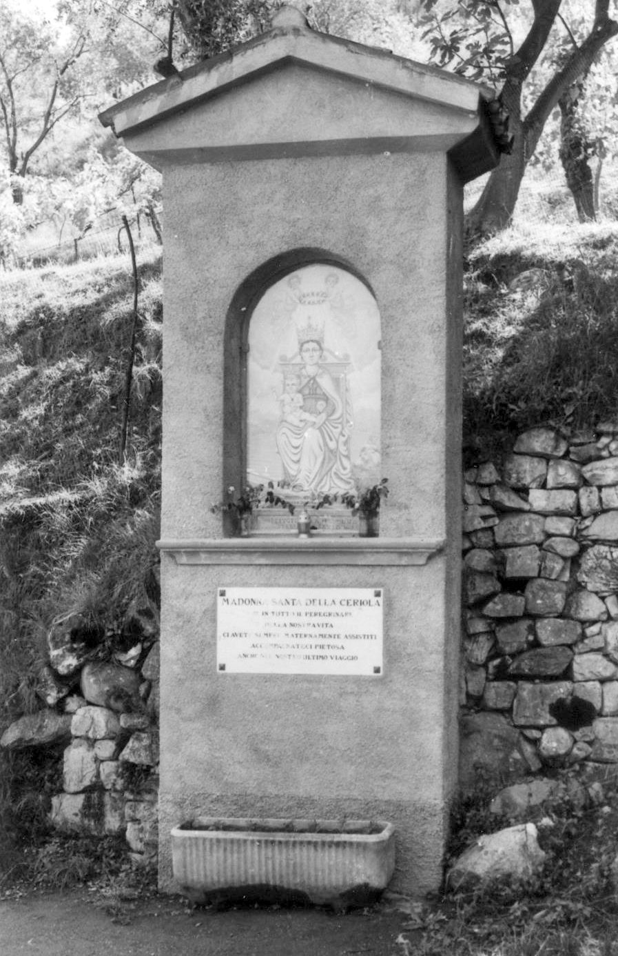 Madonna della Ceriola, Madonna col Bambino in trono (edicola) - ambito lombardo (prima metà sec. XX)