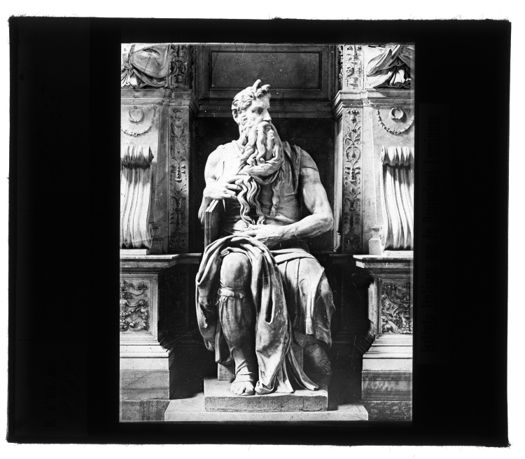 Buonarroti, Michelangelo - Mosè (diapositiva) di Istituto Italiano per le Proiezioni Luminose (prima metà XX)