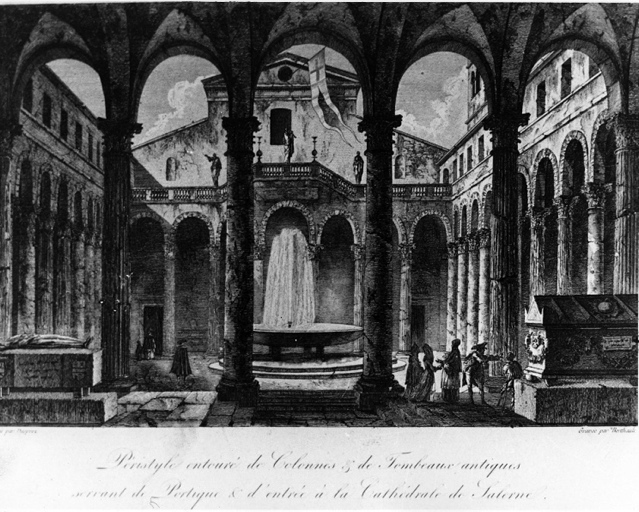 duomo di Salerno - quadriportico (positivo) di Francesco "Cicciotto" Caso (seconda metà XX)