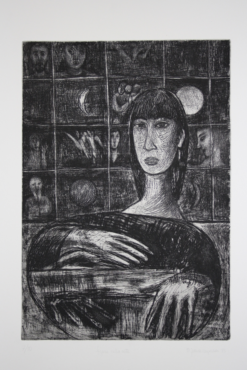 figura femminile (stampa) di Ungredda Maria Fabiola (sec. XX)