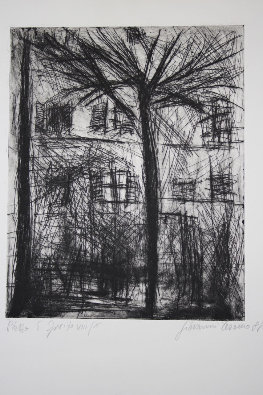 veduta di città (stampa) di Tesauro Giovanni (sec. XX)