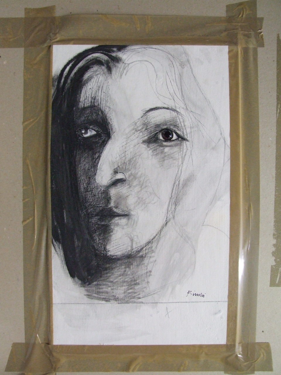 figura femminile (disegno) di Bimbi Adriano (sec. XX)