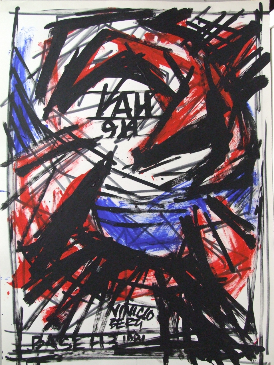 composizione astratta (disegno) di Berti Vinicio (sec. XX)